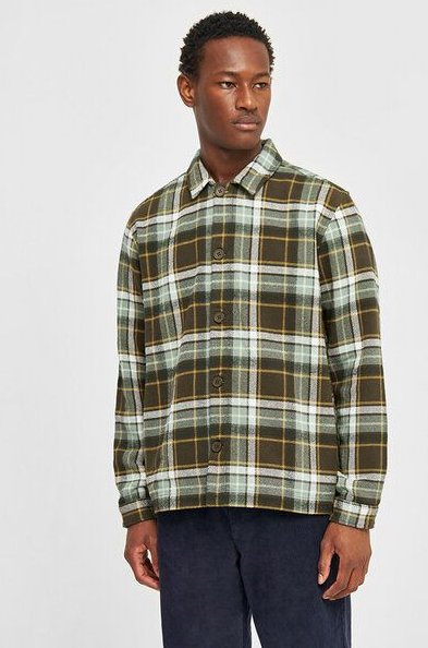 KnowledgeCotton Apparel Flanell-Overshirt - Big checked heavy flannel overshirt - aus Bio-Baumwolle