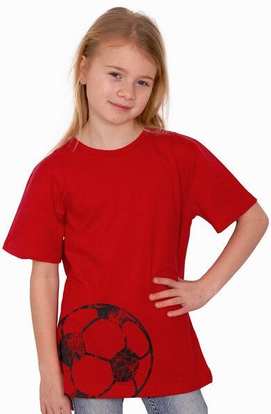 HANDGEDRUCKT "Fußball" Unisex Kinder T-Shirt