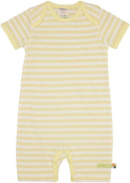 loud + proud Babys & Kinder Spieler Streifen mit Leinen, GOTS-zertifiziert