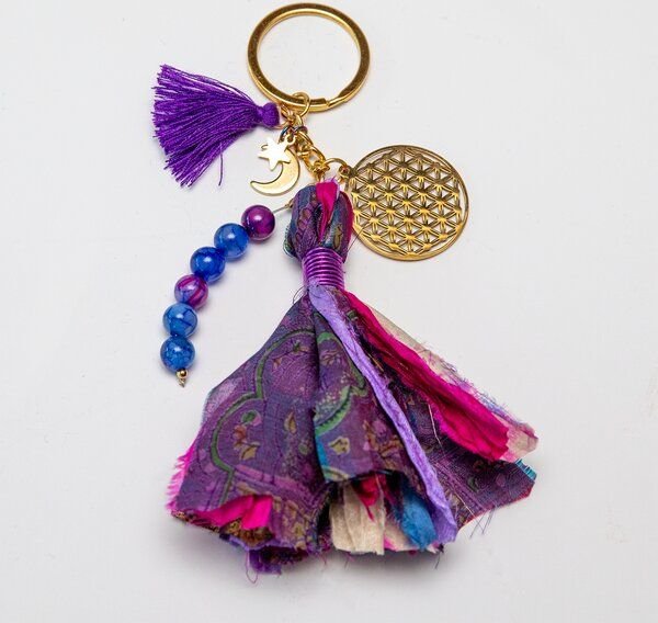 Divasya Schlüsselanhänger "Happy Yogini" | Yoga Geschenk