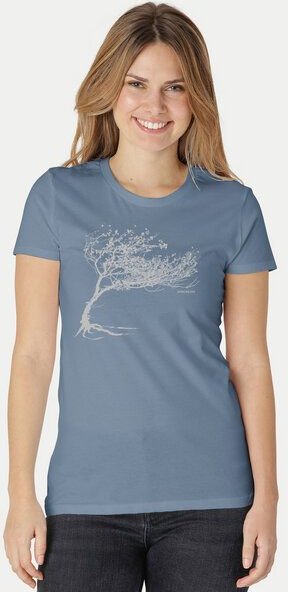 Peaces.bio - handbedruckte Biomode Bio-Damen-T-Shirt "Windy Tree"