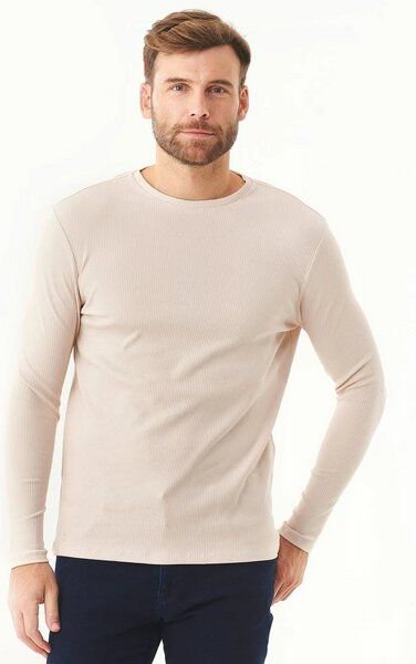 ORGANICATION Geripptes Langarmshirt aus Bio-Baumwolle
