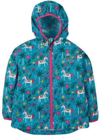 Frugi Regenjacke Indisches Pferd in petrol "Rain or Shine"