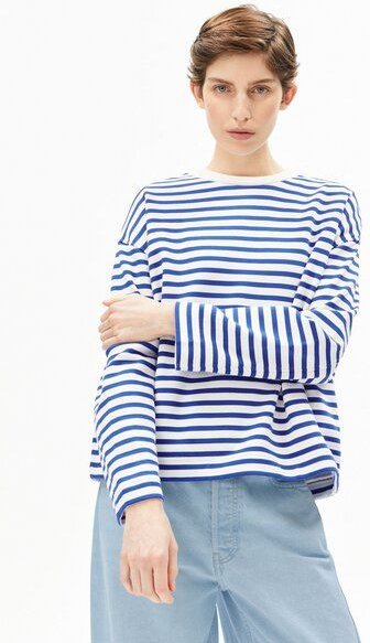 ARMEDANGELS FRANKAA MAARLEN STRIPE Damen Sweatshirt aus Bio-Baumwolle