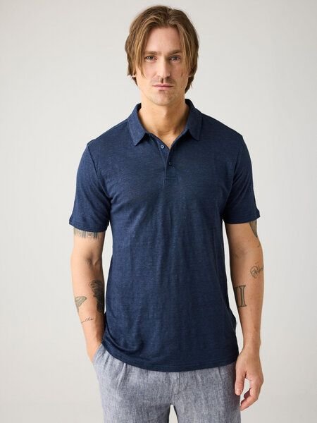 KnowledgeCotton Apparel Poloshirt Regular aus Bio-Leinen