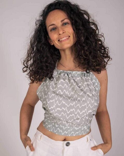 Aatise Rückenfreies Top Zessi mit Wellenprint 100% EcoVero