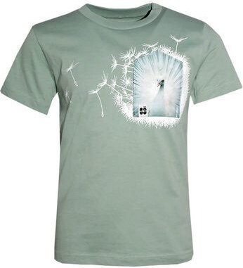 Thumbnail - Kinder T-Shirt Rundhals Bio-Baumwolle "der weiße V (Kidz)" Grün Fädd