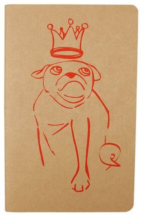 HANDGEDRUCKT "Mops" Notizhefte ca. DIN A6