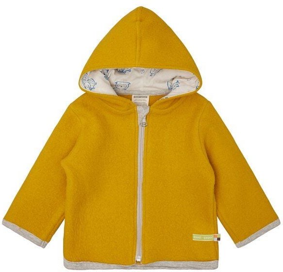 loud + proud Babys & Kinder Wollfleece-Jacke mit Kapuze, GOTS-zertifiziert