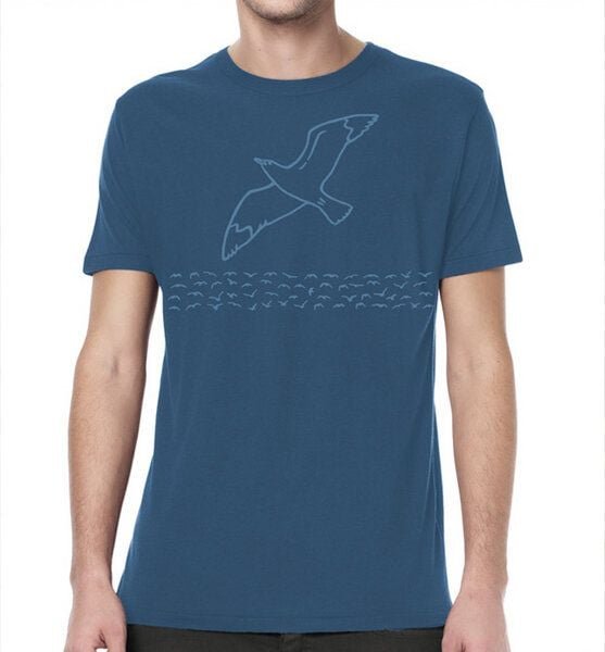Picopoc Möwe / Möwen Bambus T-Shirt in Blau