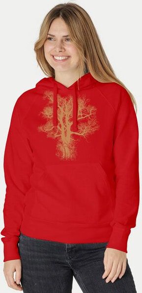 Peaces.bio - handbedruckte Biomode Bio-Damen-Kapuzensweater Chestnut