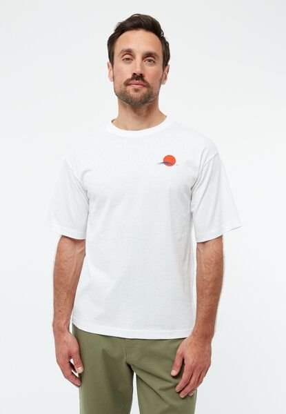 Givn Berlin T-Shirt GBLASSE (SUNSET) aus Bio-Baumwolle mit Print - White