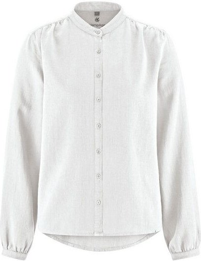 Thumbnail - HempAge Feminine Stehkragenbluse Hanf/Biobaumwolle