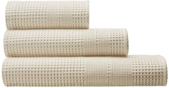 Cotonea Bio Waffelpikee-Handtuch exquisit mit Schmuckbordüre