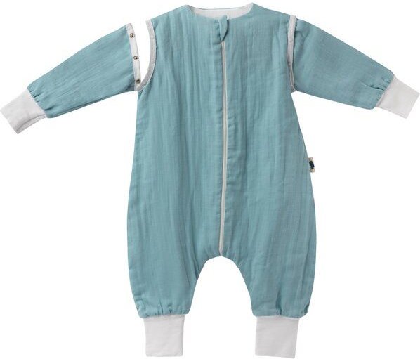 Mababu 0.5 TOG Musselin Sommerschlafsack mit Füßen & abnehmbaren Ärmeln