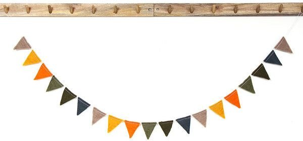 GLOBO Fair Trade Wimpel-Girlande aus Filz fürs Kinderzimmer