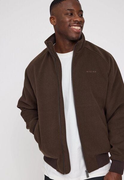 Thumbnail - Mazine Vegan Wool Blouson Jacke - Black Coffee