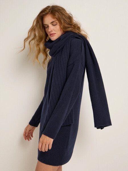 LANIUS Grobstrickschal aus Bio-Schurwolle und Bio-Baumwolle