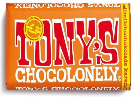 Tony´s Chocolonely Vollmilchschokolade mit Karamell und Meersalz - 180 Gramm