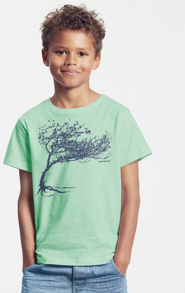 Peaces.bio - handbedruckte Biomode Bio-Kinder T-Shirt Windy Tree