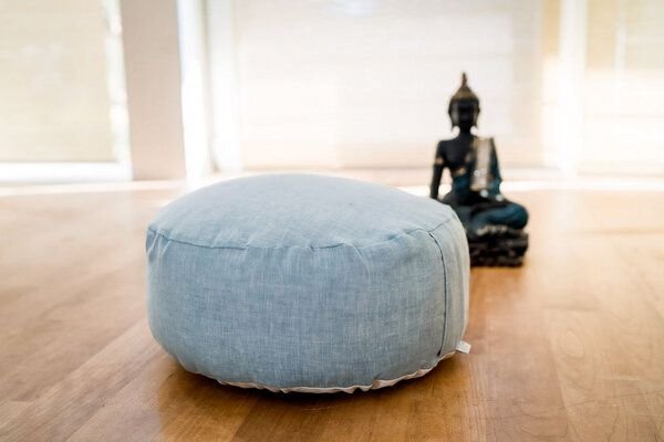 Goldwerk Schliersee Meditationskissen ALL NATURE aus Bio Leinen