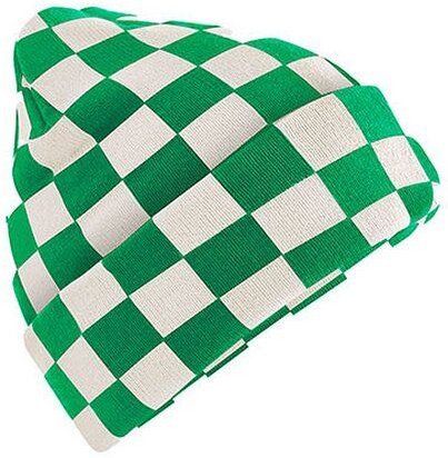 Beechfield Beanie mit auffälligem Schachbrettmuster Checkerboard