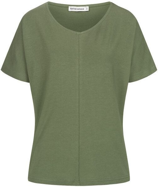 NATIVE SOULS Lyocell Damen V-Neck Shirt Medhu