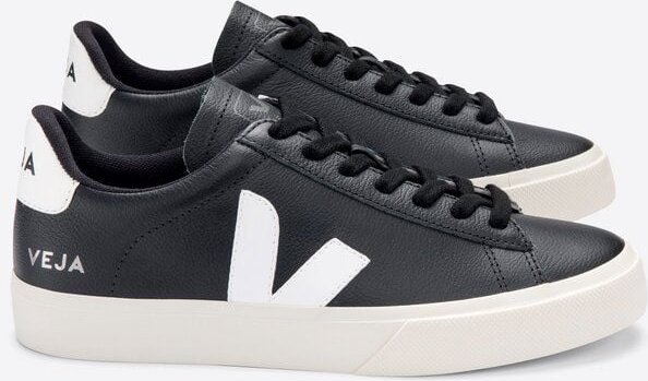 Veja Damen-Sneaker Campo Chromefree Black-White