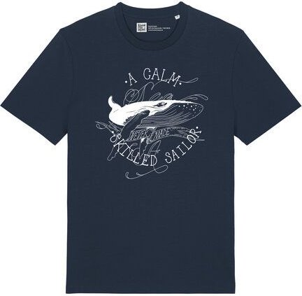 ilovemixtapes Unisex T-Shirt mit a calm sea.. Wal Motiv – Nachhaltig, Fair, Vegan, Bio-Baumwolle