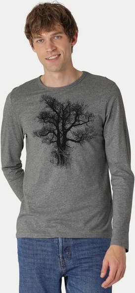 Peaces.bio - handbedruckte Biomode Bio-Herren-Langarmshirt "Chestnut"