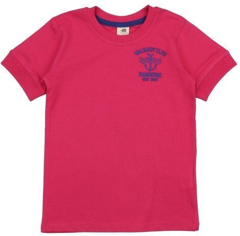 Kinder T-Shirt GOTS-zertifiziert aus Bio-Baumwolle, rot mit kleinem Brustprint, kurzarm – Walkiddy Cabaret, weich & allt...