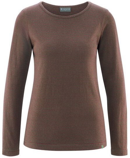 HempAge Gestreiftes Langarm Shirt Hanf/Biobaumwolle