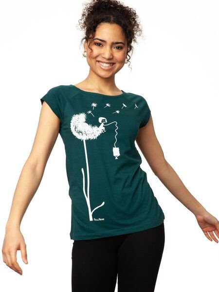 FellHerz Damen T-Shirt Pusteblume Bio Fair
