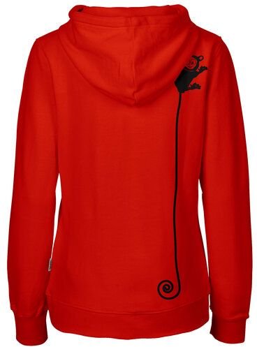 HANDGEDRUCKT "Teeny Weeny Goblin" Frauen Zip-HOODY aus reiner Biobaumwolle (kbA)