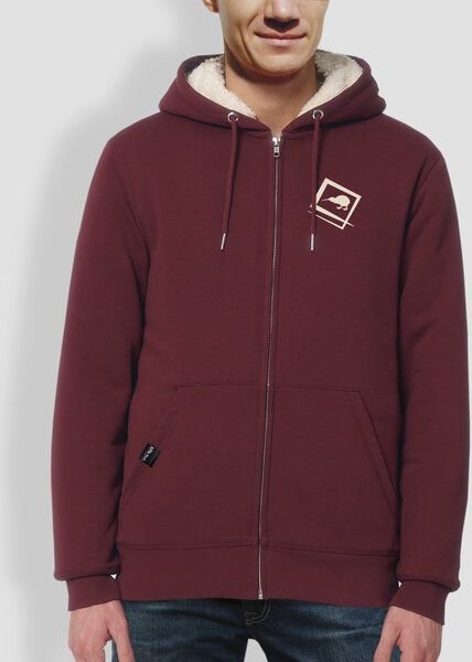 little kiwi Herren Hoodie, "Eingerahmt", Navy, Burgundy