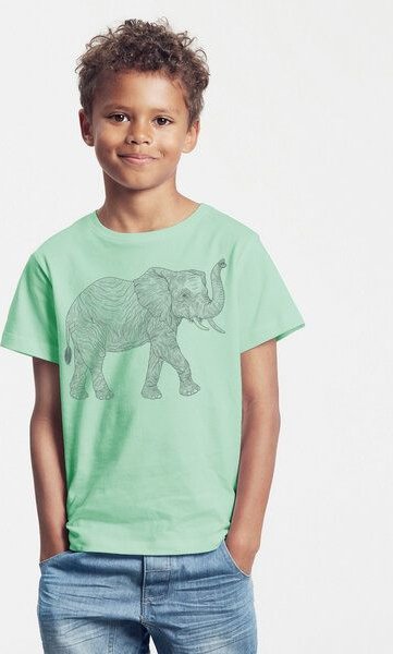Peaces.bio - handbedruckte Biomode Bio-Kinder T-Shirt "Babyelefant"