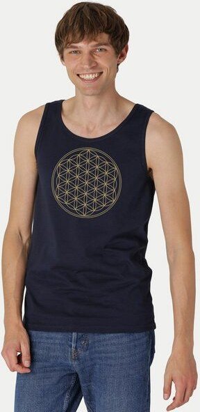 Peaces.bio - handbedruckte Biomode Bio Tank Top "Die Blume des Lebens" Herren