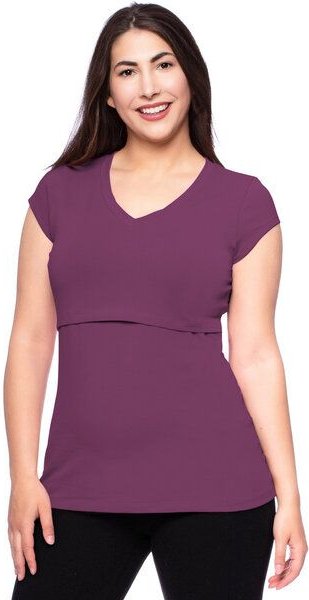 Milchshake 108 BASIC Umstands- und Stillshirt V-Neck mit kurzarm aus weicher Bio-Baumwolle