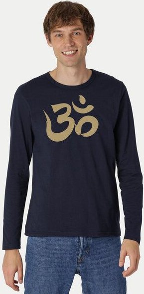 Peaces.bio - handbedruckte Biomode Bio-Herren-Langarmshirt "OM"