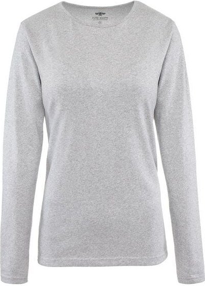 Pure Waste - Damen Long Sleeve T-Shirt, Grey Melange