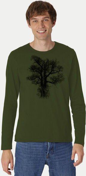 Peaces.bio - handbedruckte Biomode Bio-Herren-Langarmshirt "Chestnut"