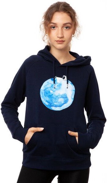 FellHerz Damen Hoodie Moon Girl navy, Bio Fair und Vegan