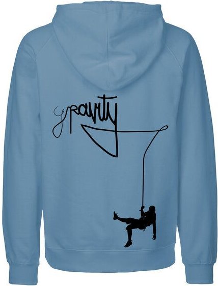 HANDGEDRUCKT "Gravity" Männer Hoody aus reiner Biobaumwolle (kbA)