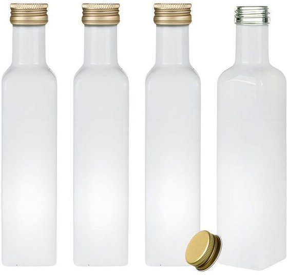 mikken Ölflaschen 250 ml weiß mit Schraubdeckel + Etiketten