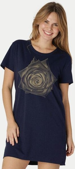 Peaces.bio - handbedruckte Biomode Longshirt Rose Damen