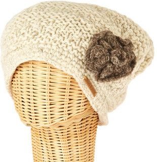 short'n'pietz Schurwollmütze mit Blumenmotiv