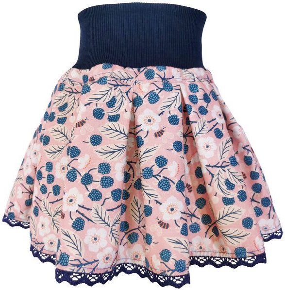 liebewicht Rock Faltenrock rosa geblümt bio für Mädchen Gr.80-164