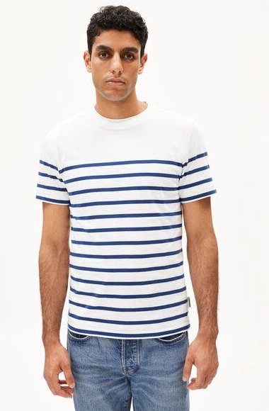 ARMEDANGELS AADROS STRIPES - Herren T-Shirt Regular Fit aus Bio-Baumwolle