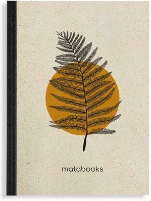 matabooks® Nachhaltiges A6 Notizbuch/Journal/Schreibblock aus Graspapier – Dahara