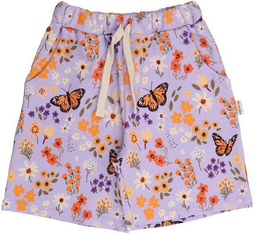 Shorts Bio-Baumwolle elastisch – Walkiddy, Blumen & Schmetterlinge | hautfreundlich, nachhaltig produziert, vegan, schad...